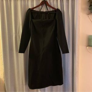 EUC Antionio Melani Square Neck Black Dress